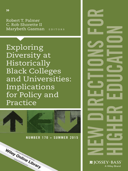 Title details for Exploring Diversity at Historically Black Colleges and Universities by Robert T. Palmer - Available